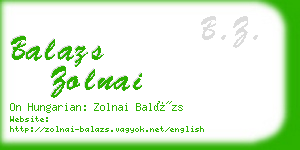 balazs zolnai business card